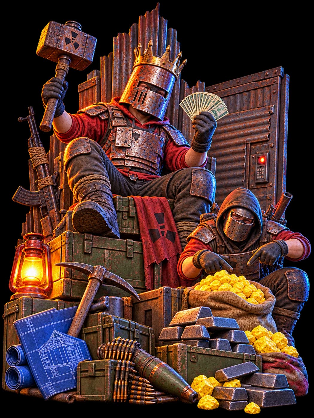 Rust characters with game resources